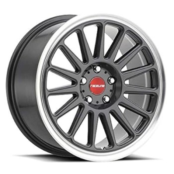 Raceline Wheels 315G GRIP Wheel Gunmetal 18X9.5"5X114.3 Bolt Pattern +25mm Offset/(5.7"B/S) 15 Spoke Aluminum Passenger Car Wheels, Full Size Replacement Gunmetal Car Rims